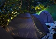 Wooden creek tent camping
