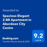 Spacious Elegant 2-BR Apartment in Aberdeen City Centre