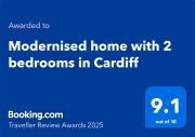 Modernised home with 2 bedrooms in Cardiff