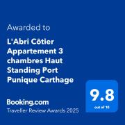 "LAbri Côtier" Appartement 3 chambres Haut Standing Port Punique Carthage