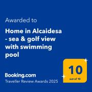 Home in Alcaidesa - sea & golf view with swimming pool