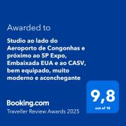 Studio Moderno com Piscina e Academia completa na Cobertura excelente espaço de Coworking Próximo ao Aeroporto de Congonhas e SP Expo