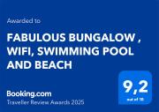 FABULOUS BUNGALOW , WIFI, SWIMMING POOL AND BEACH