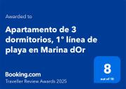Apartamento de tres dormitorios en primera linea de playa en Marina d Or