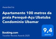 Apartamento 100 metros da praia Perequê-Açu Ubatuba Condomínio Ubamar