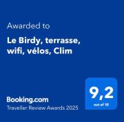 Le Birdy, terrasse, wifi, clim Le Birdy, terrasse, wifi, clim