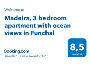 Madeira, 3 bedroom apartment with ocean views in Funchal