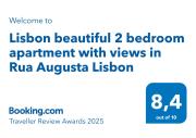Lisbon beautiful 2 bedroom apartment with views in Rua Augusta Lisbon