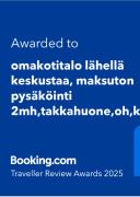 Omakotitalo rauhallisella sijainnilla lähellä keskustaa Maksuton pysäköinti ja puusauna