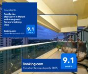 Family size Staycation in Makati with new years firework balcony view