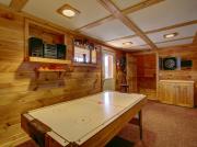 Smoky Mountain view from the hot tub at this charming log cabin with game room and jacuzzi tub!
