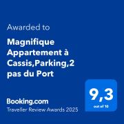 Magnifique Appartement à Cassis,Parking,2 pas du Port