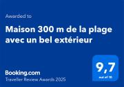 Maison 300 m de la plage avec un bel extérieur