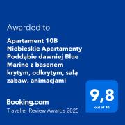Apartament 10B Niebieskie Apartamenty Poddąbie dawniej Blue Marine z basenem krytym, odkrytym, salą zabaw, animacjami