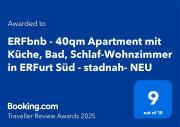 ERFbnb - 40qm Apartment mit Küche, Bad, Schlaf-Wohnzimmer in ERFurt Süd - stadnah- WLAN