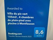 Villa du pic vert 105m2 , 4 chambres de plain-pied avec piscine à Montfaucon