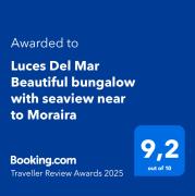 Luces Del Mar Beautiful bungalow with seaview near to Moraira