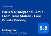 Paris & DisneyLand - 2min From Train Station - Private Indoor Parking