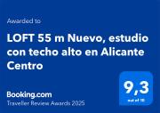 LOFT 55 m Nuevo, estudio con techo alto en Alicante Centro