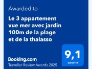 Le 3 appartement vue mer avec jardin 100m de la plage et de la thalasso