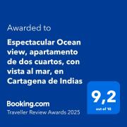 Espectacular Ocean view, apartamento de dos cuartos, con vista al mar, en Cartagena de Indias