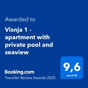 Visnja 1 - apartment with private pool and seaview Visnja 1 - apartment with private pool and seaview