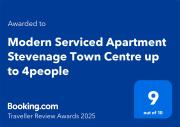 Modern Living Stevenage 1 bed apartment Town Centre Tesco at Doorstep up to 4 people