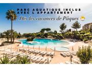 Rez de jardin Privatif clos-batiment FH007 centre -appartement type 2 avec chambre - 4 Piscines dont une chauffée chauffée à partir du 04 Avril Parking couvert - climatisation - vue Mer -cap Estérel Pierre et vacances