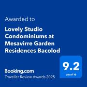 Lovely Studio Condominiums at Mesavirre Garden Residences Bacolod