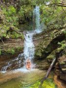 Casa com cachoeiras e contato com a natureza