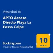 APTO Acceso Directo Playa La Fossa Calpe
