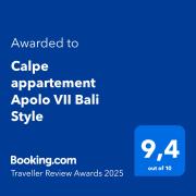 Calpe appartement Apolo VII Bali Style