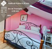 Chambre privée dans logement partagé, Pinky Elisabeth cozy Paris & Stade de France
