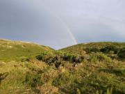 cabaña sin luz en campo