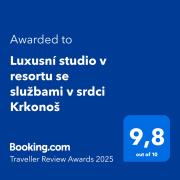 Luxusní studio v resortu v srdci Krkonoš s možností wellness