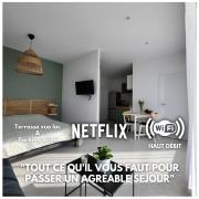 Studio lumineux avec grande terrasse et vue lac, Parking privé