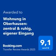 Wohnung in Oberhausen: zentral & ruhig, eigener Eingang