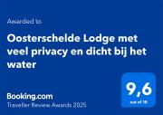 Oosterschelde Lodge met veel privacy en dicht bij het water