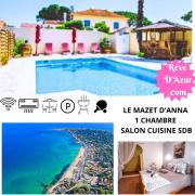 Rêve Dazur, Mazet en bord de mer, parking, Piscine partagée, Terrasse BBQ & draps inclus la Nartelle, 1 salon, 1 chambre, 1 cuisine , 1 sdb Rêve Dazur, Mazet en bord de mer, parking, Piscine partagée, Terrasse BBQ & draps inclus la Nartelle, 1 salon, 1 chambre, 1 cuisine , 1 sdb