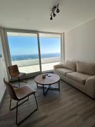 Depto privado con vista despejada al mar en 1 línea, terraza 20 mts y estacionamiento con acceso desde el borde costero