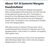 NEW 101B Santorini , Margate Lawrence place NEW 101B Santorini , Margate Lawrence place