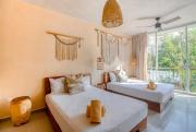 Tulum Center family double suite four guest with free parking pool AC kitchenette near Beach