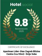 APARTMAN LIDER Zagreb Free Parking 2 Bedrooms 54 m2 Self Check-in