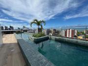 Apto com quarto e sala super varanda e vista AH705