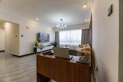 elegant beautifully furnished three bedroom apartment with heated swimming pool fully equipped gym ample parking space and children playing ground and unbeatable scenic city views