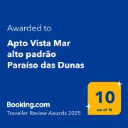 Apto Vista Mar alto padrão Paraíso das Dunas