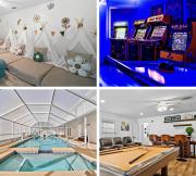 Luxury 10BR FREE pool heat, Hot Tub, & Game Room