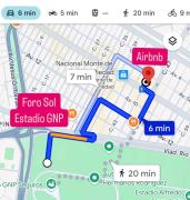 Cerca Foro Sol GNP y Aeropuerto