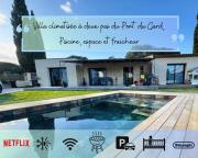Villa au Pont du Gard Piscine Clim et Wifi