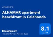 ALHAMAR apartment beachfront in Calahonda